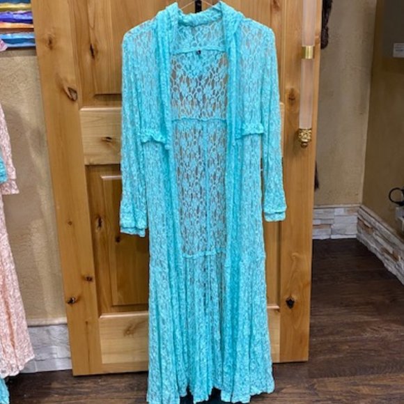 Maxi Length Lace Duster - Picture 2 of 2